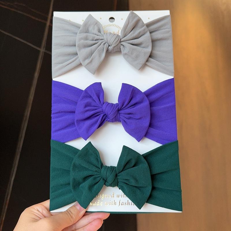3pcs Baby Girl Bows Headband Newborn Turban Hairband Accessory Kids HairBand Outdoor Toddler Children HeadWrap Hair Accessories