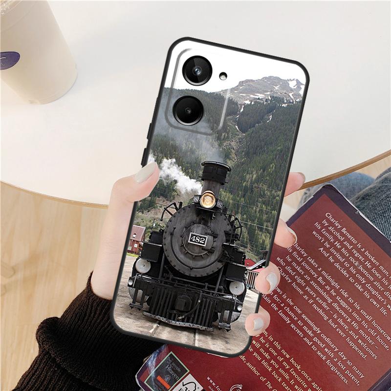 Train Railway Travel Case For Realme C61 C67 C53 C55 C75 C51 C21Y C25S GT 6 6T 5 GT7 Pro 10 11 12 13 14 Pro Plus