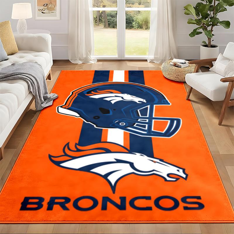 Denver Broncos Carpet Door Mat for Living Room or Bedroom Protective Mat Under Chair Office Decoration Christmas Gift Birthday Present