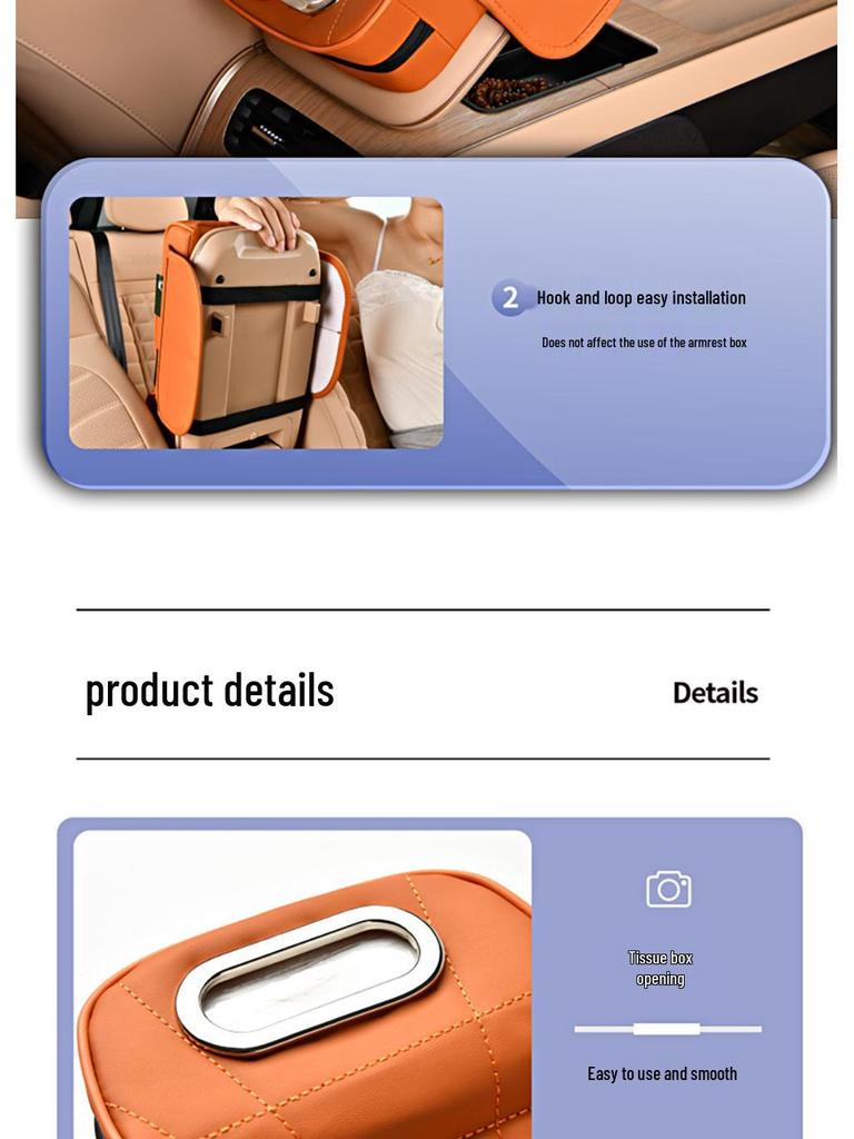 2025 Premium Leather Car Armrest Cover with Riser Pad & Dual Cup Holder