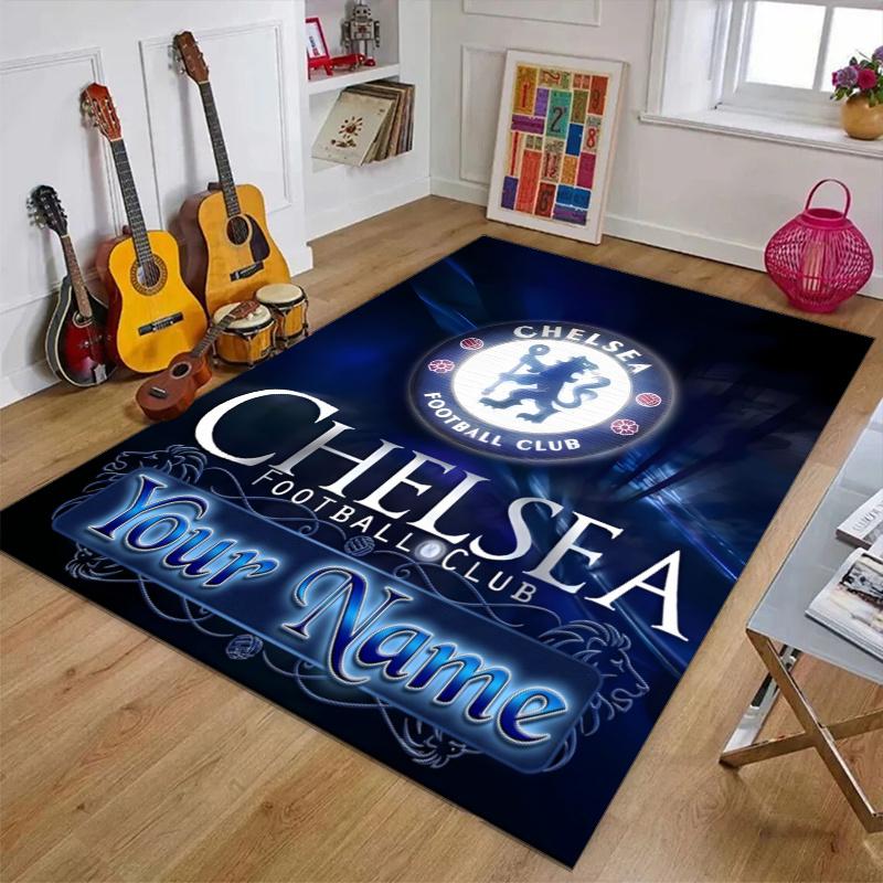 Custom C-Chelsea Mat Personalized Name, Polyester Washable Indoor Entryway Rug, Gift for Christmas, Easter, Thanksgiving Day