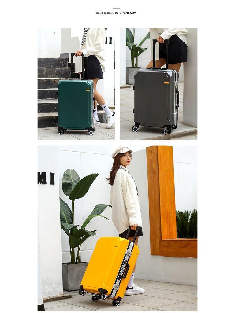 Ultralight Leather Trolley Suitcase with Silent Universal Wheels, Large Capacity & Combination Lock - New Style with Free Shipping
