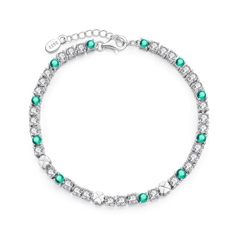 New 925 Silver Minimalist Star Zircon Bracelet Fit Fashion Women Birthday Party Jewelry Gift