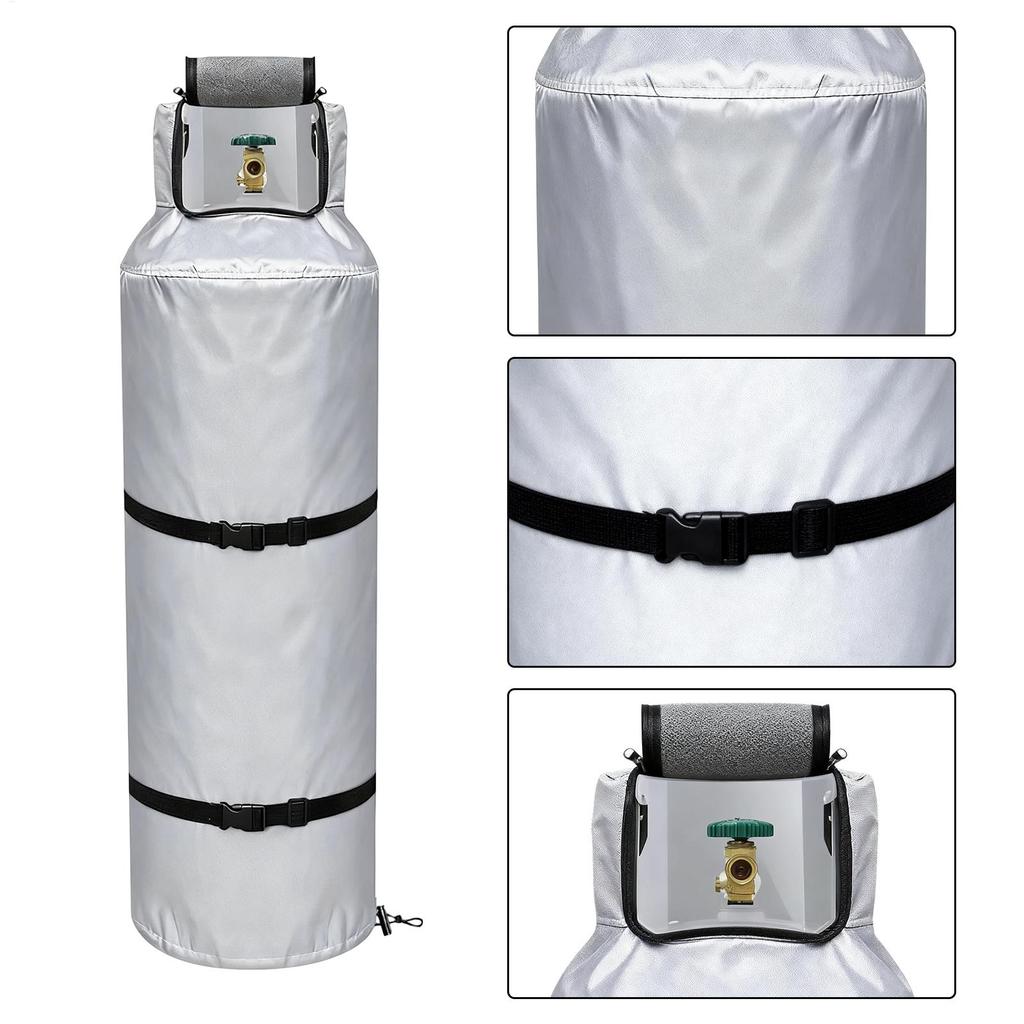 100lb Propane Tank Cover Insulated Waterproof Dustproof Protection for Gas Cylinder BBQ Grill Outdoor Camping Winter Storage