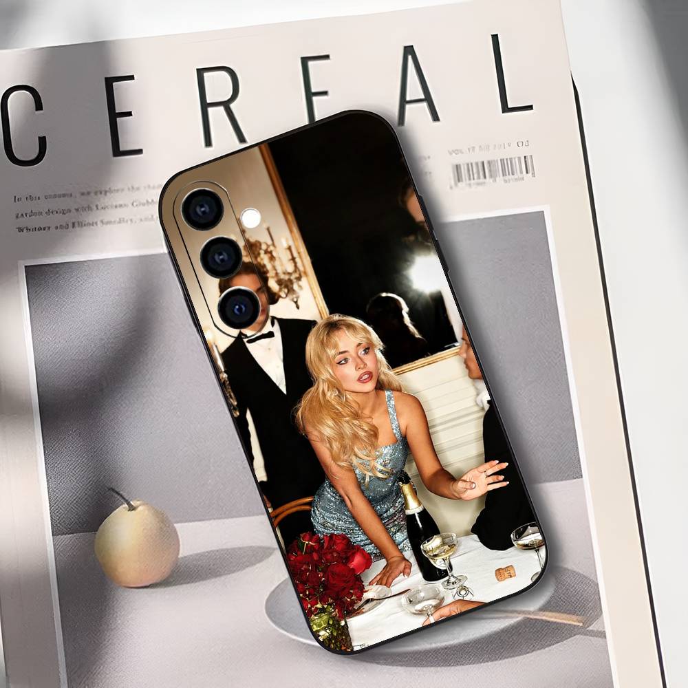 S-Sabrina Carpenter Singer Phone Case For Samsung Galaxy A73,A72,A71,A70,A53,A52,A51,Others Soft Black Cover