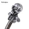 Silver Resin Skull Head Walking Cane Fashion Decorative Steel Stick Gentleman Elegant Cosplay Cane Knob Crosier 92cm