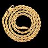 2pcs Fashion 18K Gold 4MM Twisted rope Chain necklace Bracelets Jewelry Set for Man Women Holiday Gift Wedding accessories party