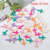 20pcs Stainless Steel Enamel Colorful Charm Cross Heart Moon Star Pendant for DIY Women Jewelry Making Necklace Earring Supplies