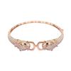 Purple Color Luxury Micro-inlaid Fashionable Leopard Head Bracelet