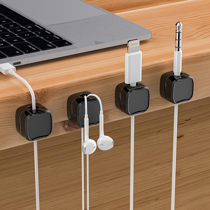 10pcs Magnetic Cable Organizer Set – Punch-Free Desktop/Car Cord Clips, High-Aesthetic Wire Management for Electronics