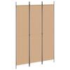 3 Panel Room Divider Beige 150 X 220 Cm Fabric