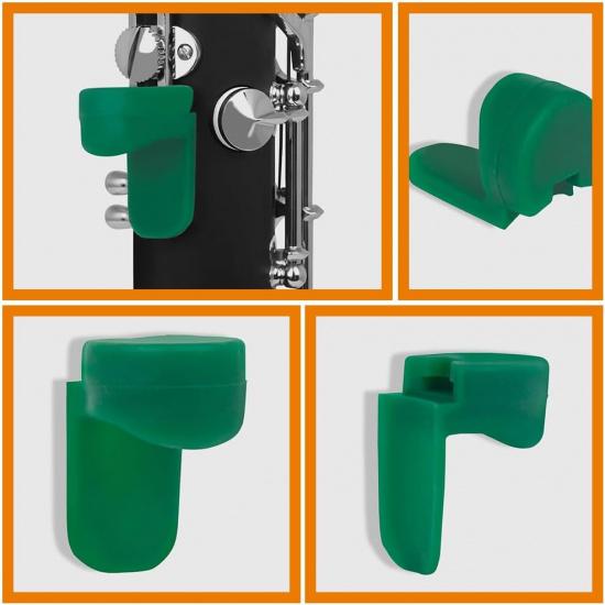 4pcs Thumb Rest Cushion, Soft Silicone Clarinet Oboe Thumb Rest Cushion Protector for Clarinets Oboes, Green