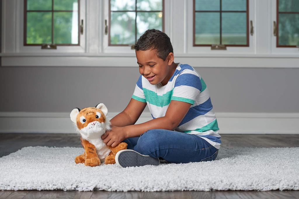 Wild Republic Tiger Cub Plush Soft and W16 x D30 x H28cm Toy, Fluffy, 12" (19372)