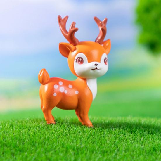 2 ks Mini Figurky Sika Jelena Ručně malované Miniatury Jelena Mini Zvířecí Sošky pro Pohádkové Zahrady Bonsai Mikro Krajina