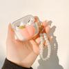 Stereo Pinch Peach Airpods 1/2 Generation Protective Case Cute Transparent Airpods Pro 3 Generation Bluetooth Headset