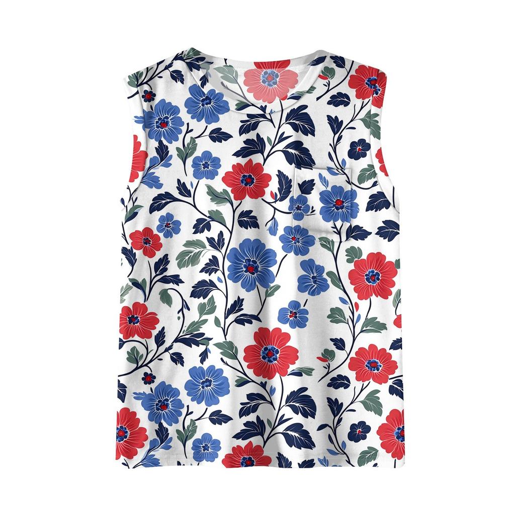 Women's Tank Tops 2025 Loose Fit High Neck Summer Top Dressy Casual Sleeveless Shirts With Pocket