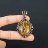 Baltic Amber Pendant, 999 Copper Wire Wrapped Gemstone Jewelry, Handmade Pendant For Mother Day