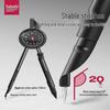 Professional Drawing Set: Black Metal Compass with Replacement Lead and Ruler for Creative Circles and Student Exams.