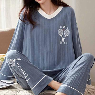 Langarm Pyjamas Anzüge Frauen Frühling Herbst Sport Anzug Nachtwäsche Casual Lose Winter Hause Tragen Plus Größe Pullover Baumwolle
