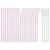 20Pcs Colorful Glass Straws Reusable for Outdoor Picnic Camping Smoothies Shakes Tea Juice Cocktails with 4Pcs Clean Brush