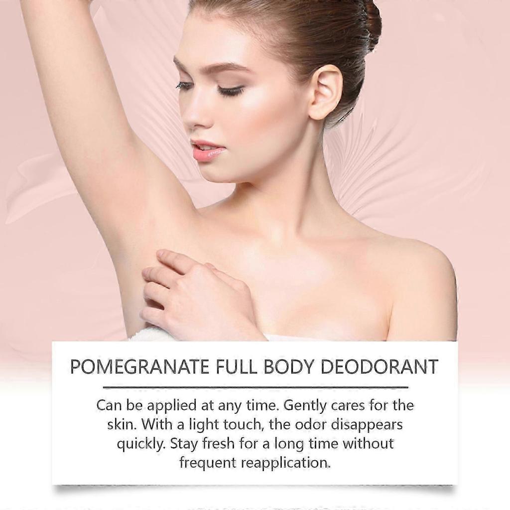 Pomegranate Deodorant Stick - Long-Lasting Body Care with Rosemary & Aloe Vera, 30g