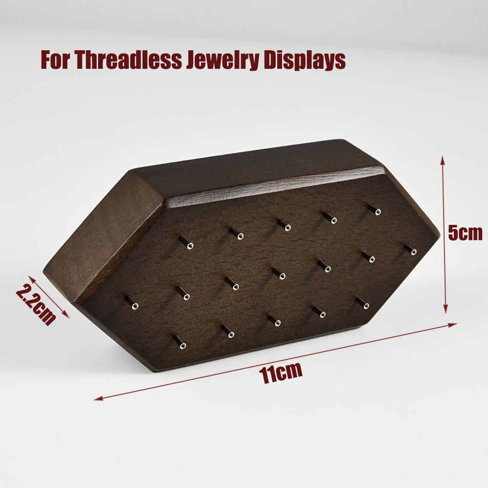 1PC Wood Piercing Jewelry Display Flower Heart Shape Cases Stand Earring Belly Lip Tongue Body Piercing Jewelry Solid Wood Stand