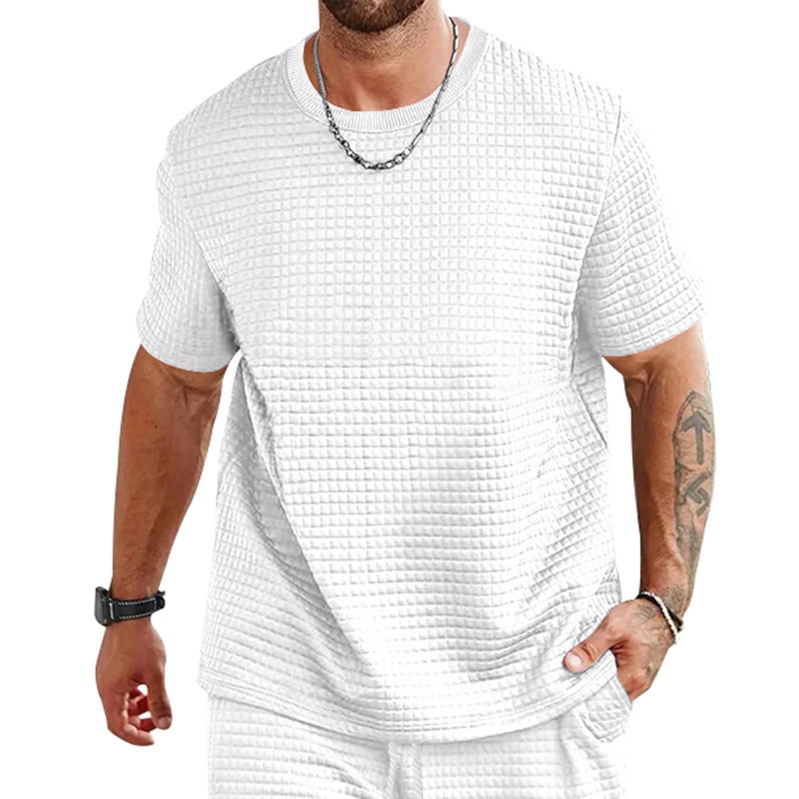 

Мужские летние модные спортивные повседневные топы с короткими рукавами, мужская однотонная футболка с круглым вырезом, маленькая квадратная футболка XL белый