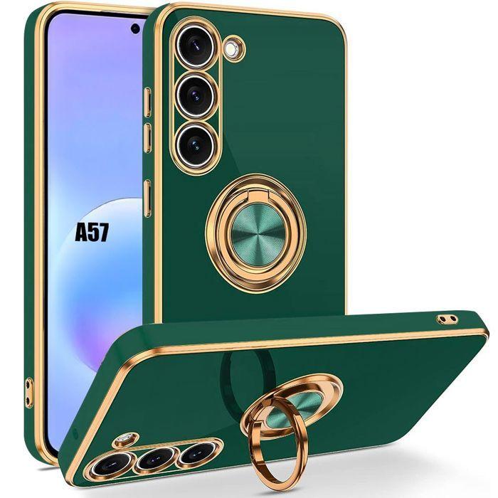 Case for Samsung Galaxy A57 5G, Slim Anti-Scratch Protection with Rotating Ring - Midnight Green