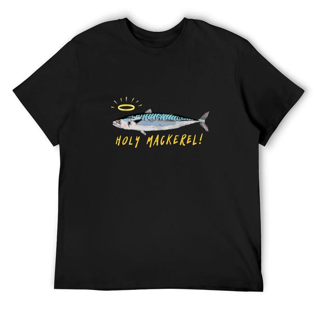 Holy Mackerel T-Shirt Custom T Shirt Cute Tops Oversize T-shirts Man Mens Big and Tall T Shirts