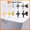 Vnox Small Cross Unisex Earrings, Four Pointed Star Mens Women Stud Earrings, Anti Allergy Stainless Steel Brincos Jewelry