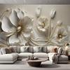 Light Luxury 3d Wallpaper Stereo Jewelry Flower Murals Tv Sofa Background Wall Mural Home Decor Fresco