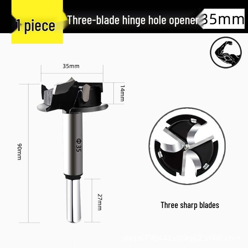 

Industrial 35mm Three-Blade Hinge Hole Opener for Woodworking