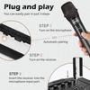TALOMEN Wireless Karaoke Moving Coil Microphone with 50M 10 Hours of for Home and Parties K60-2 (JP-K60-2) Microphone, Microphone, 6.35mm Receiver,