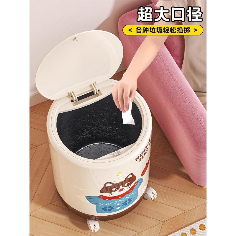 Dachshund Trash Can, Household Living Room, Enlarged Capacity Bucket, Light Luxury, High-end Bedroom, High Value with Lid, New Paper Basket