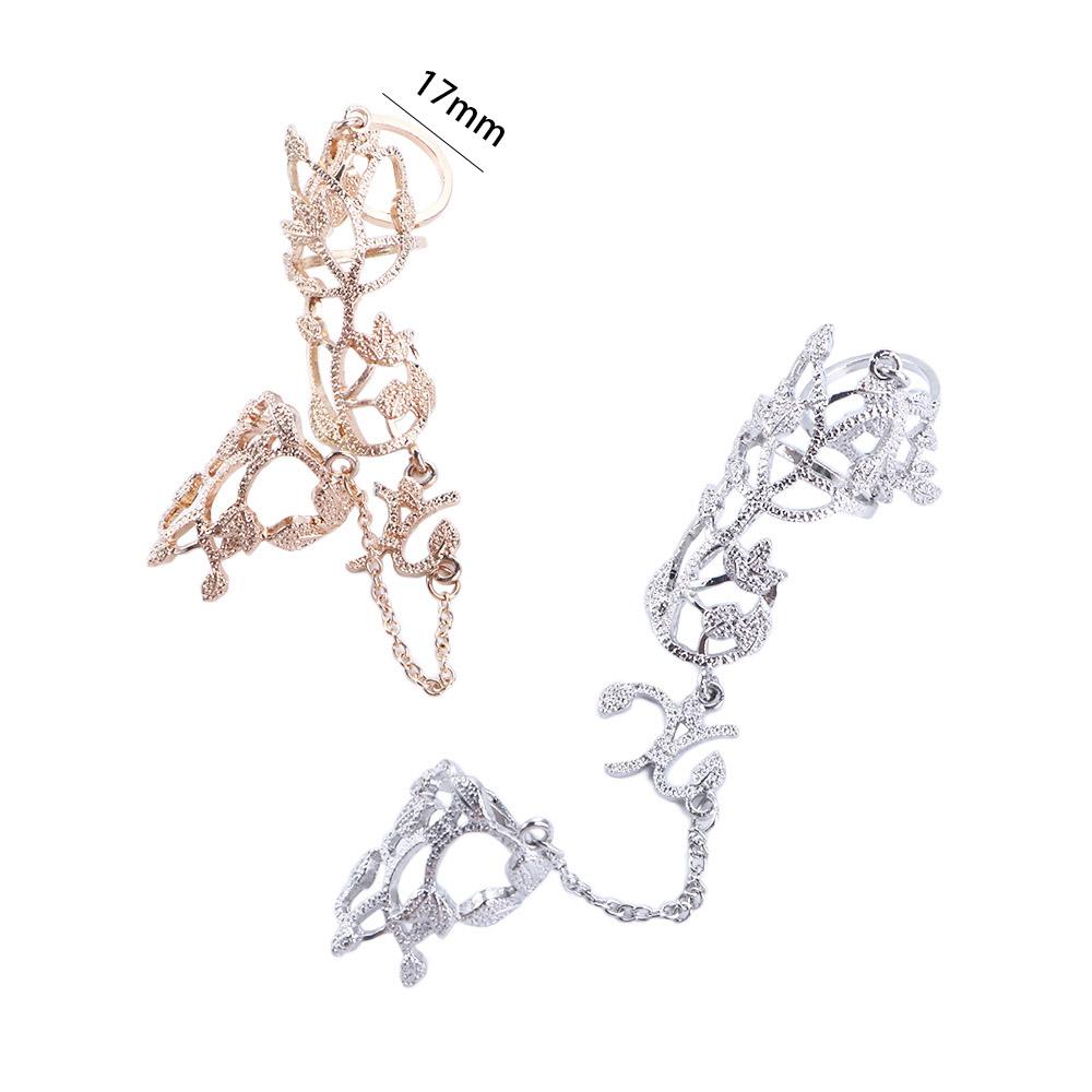 Punk For Girls Flower Chain Temperament Hollow Korean Finger Ring Finger Jewelry Women Opening Ring