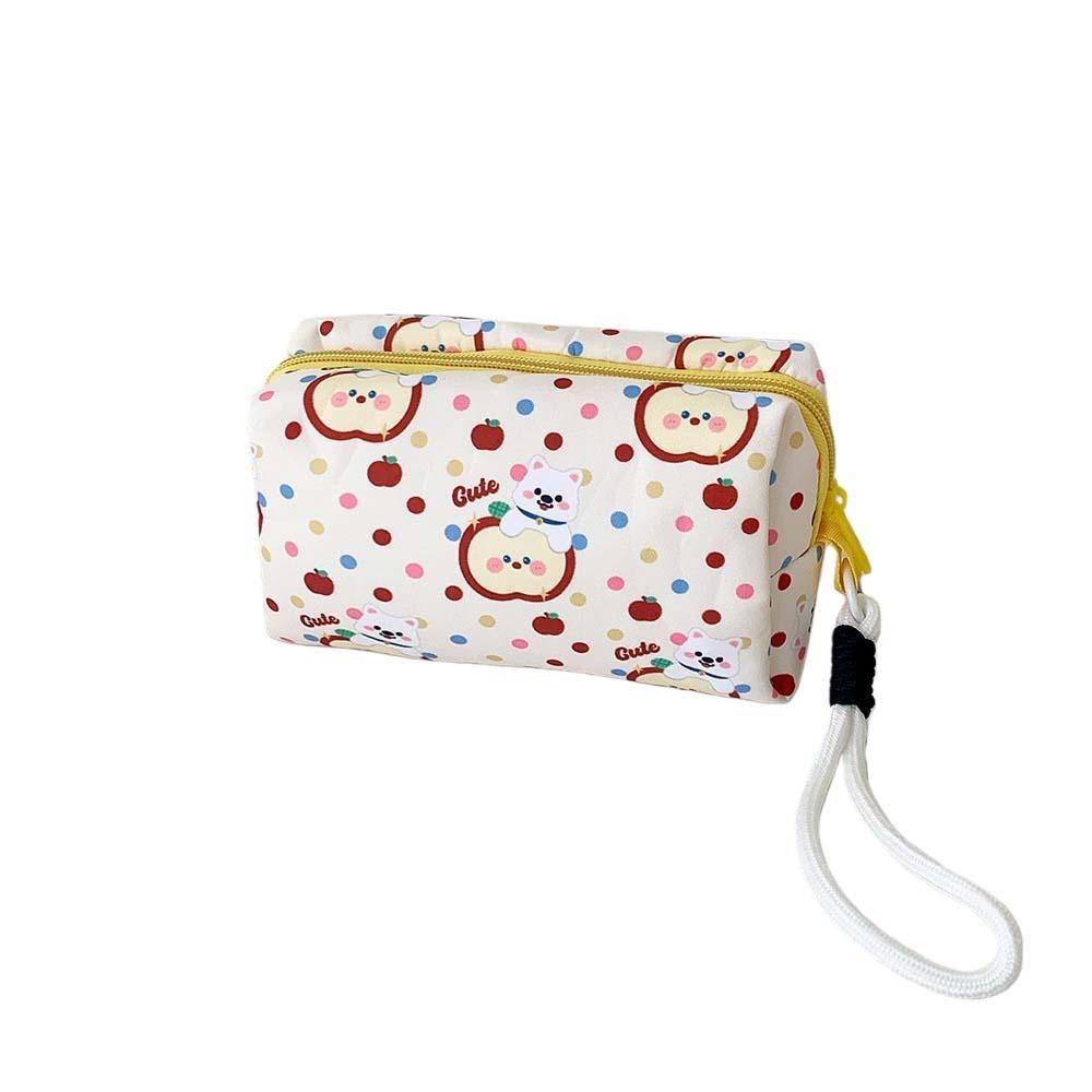 with Lanyard Cloth Cartoon Stationery Bag Pen Bag Pencil Pouch Korean Style Pencil Case  Student
