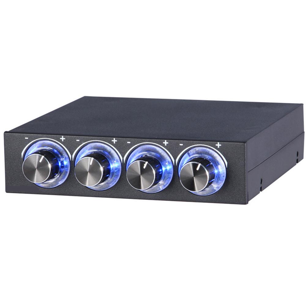 3.5" Inch FDD Desktop PC Front Chassis Panel CPU 4 Channel Fan Speed Controller