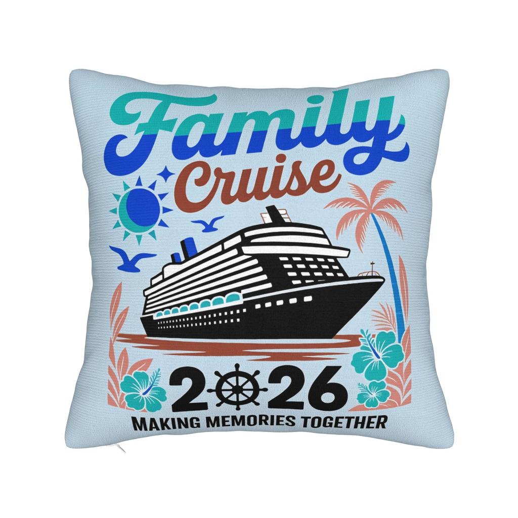 Family Cruise Pillow Cover Morden Pillow Case For Sofa Home Decoration Comfy Pillowcases Gift