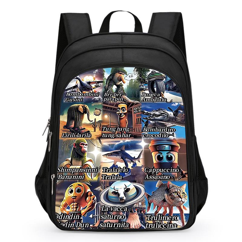 Drewniany Patyczak Plecak AI dla Chłopców, Klasy 1-3