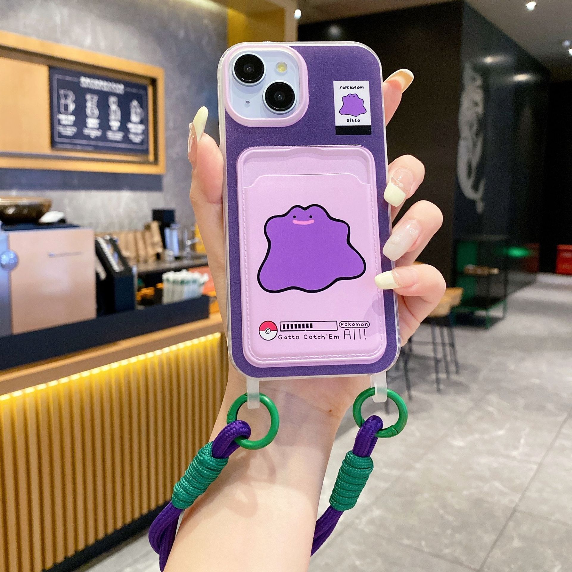 

Purple Little Monster Stand Suitable for Apple 16pro Mobile Phone Case New IPhone 15 Lanyard 13 Cute 12 Apple 12