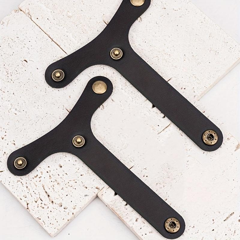 

2Pcs PU Leather Luggage Straps Gripper Set for Suitcase Carry on Baggage Secure Fixed Travel Accessories Organizer Belt Buckles