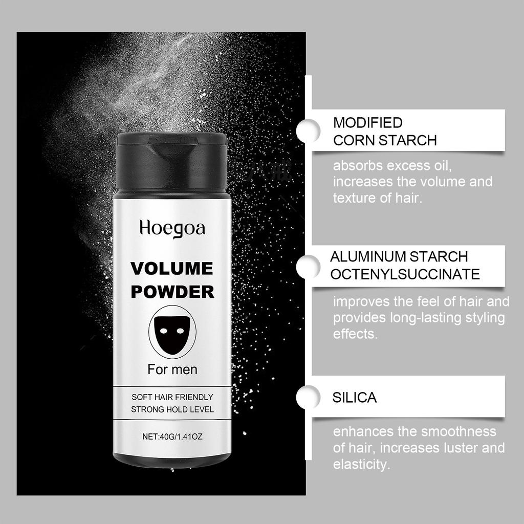 Hoegoa Volumizing Styling Hair Powder Mild Ingredients No-wash Fluffy Oil-controlling Fresh and Refreshing Long-lasting Styling Hair Powder