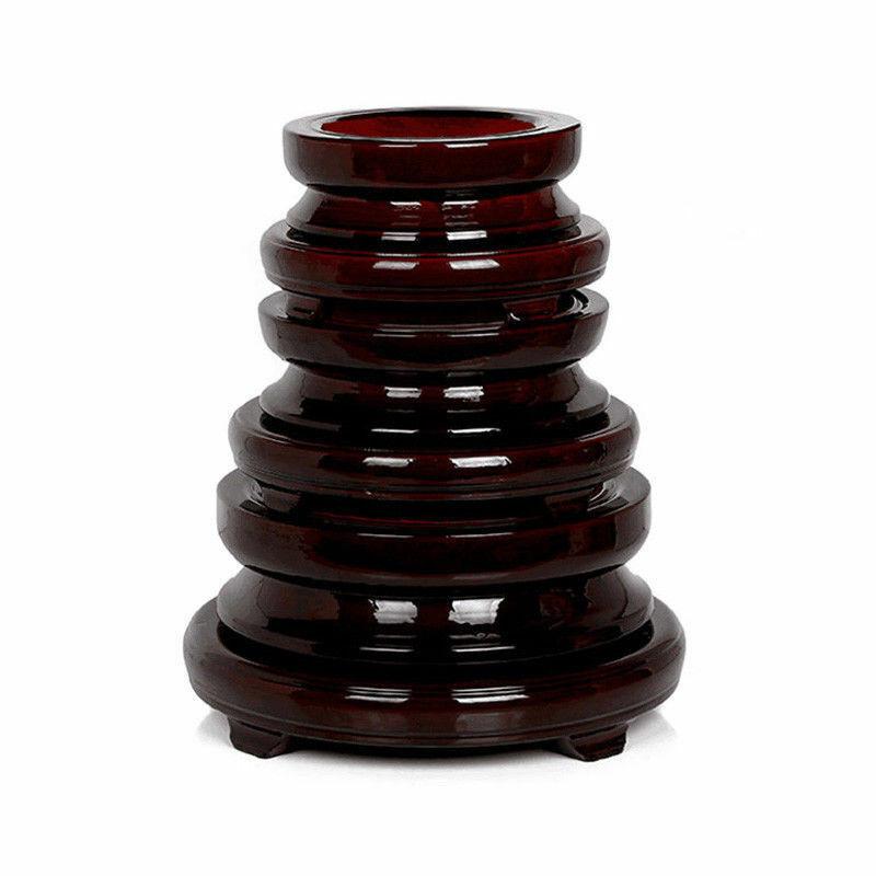 Support de Présentation Élégant en Bois Vintage Support de Base Pour Boule de Cristal Sphère Globe Décoratif