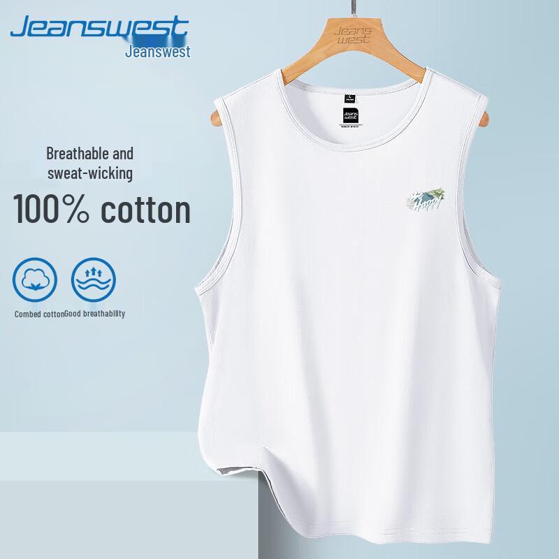 Мужской летний свободный хлопковый жилет Jeanswest 2025 4XL