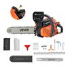 VEVOR 40 cc Gas Chainsaw, 14 inch Gas Powered Chainsaw, 1.8 HP Power Chain Saw with Non-Slip Handle, Gas-Powered Chainsaws with Dual Fuel Tanks