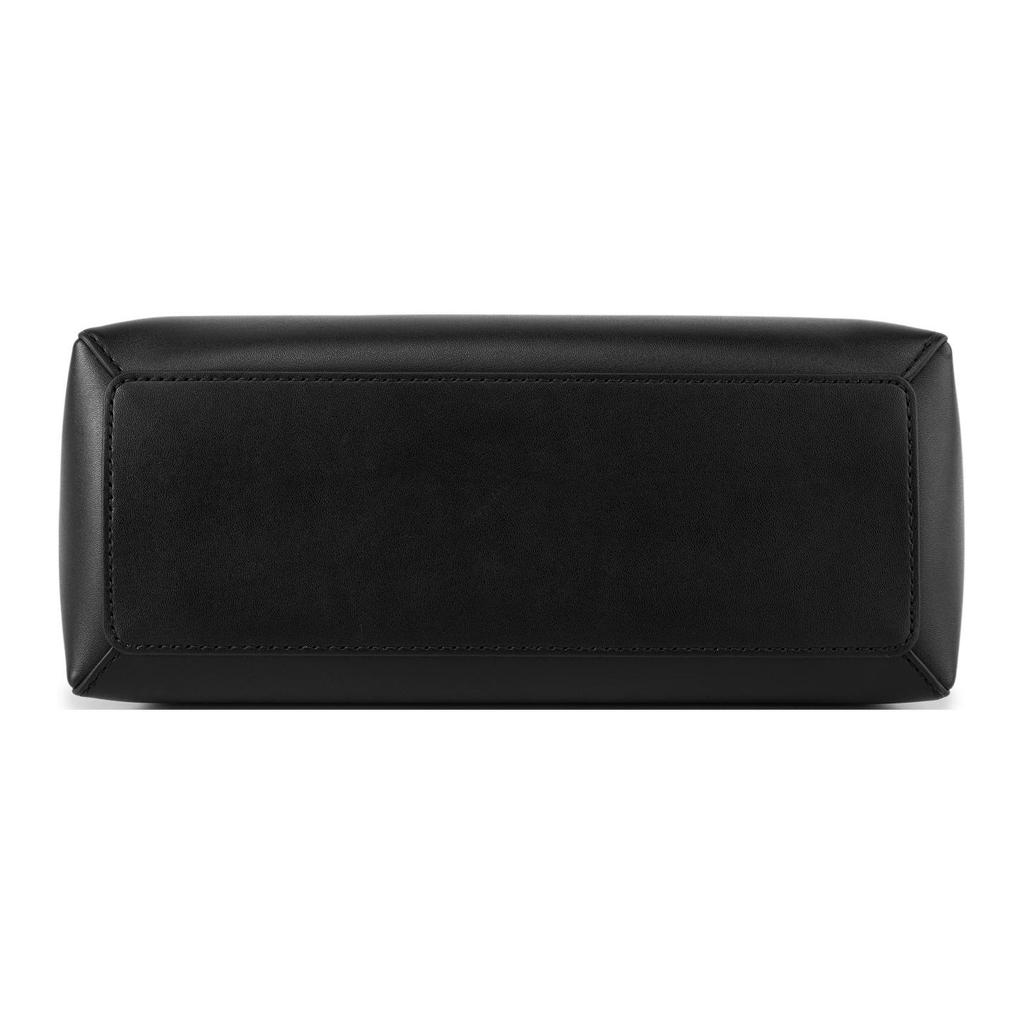 Michael Kors Mk Reed Classic Solid Color Portable Commuter Leather And Synthetic Leather Handbag Women Handbag Black 35S3G6RS1T-001