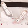 Eleganter High Heel Schmuck-Organizer Ausstellungsständer Stoffstruktur für Ohrringe, Ringe und Accessoires