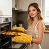 Pot Holder And Glove Set Heat Resistant Anti-scald Cooking Gloves Thick Cotton Oven Mitts Nordic Style Kitchen Safety