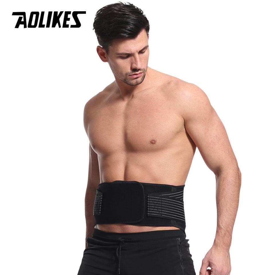 Aolikes Lumbar Support Waist Belt with Compression Springs for Men Women Gym Fitness Bodybuilding Sport Girdles