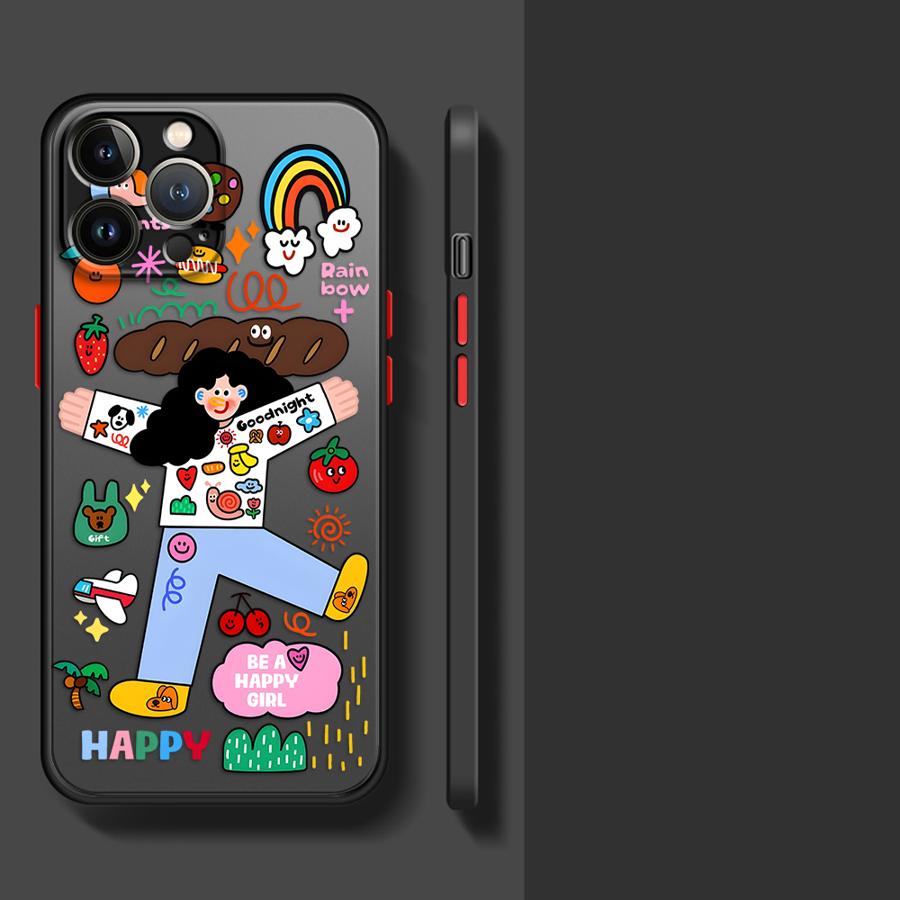 Cartoon Character Cat Case for iPhone 17 Pro Max 16 Plus 14 7 8 SE 15 11 XS XR 13 Mini Air 12 Funda Back Phone Cover